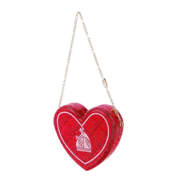 Lanvin Red Crystal Heart Minaudière Clutch Judith Leiber X Lanvin - Picture 1 of 9